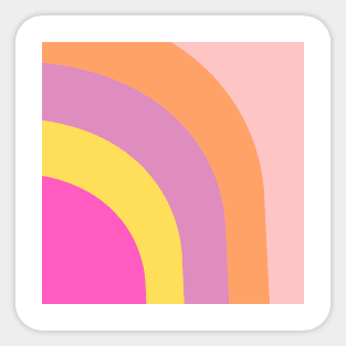 Boho positive vibe rainbow pattern Sticker